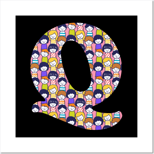 Monogram Letter Q Posters and Art